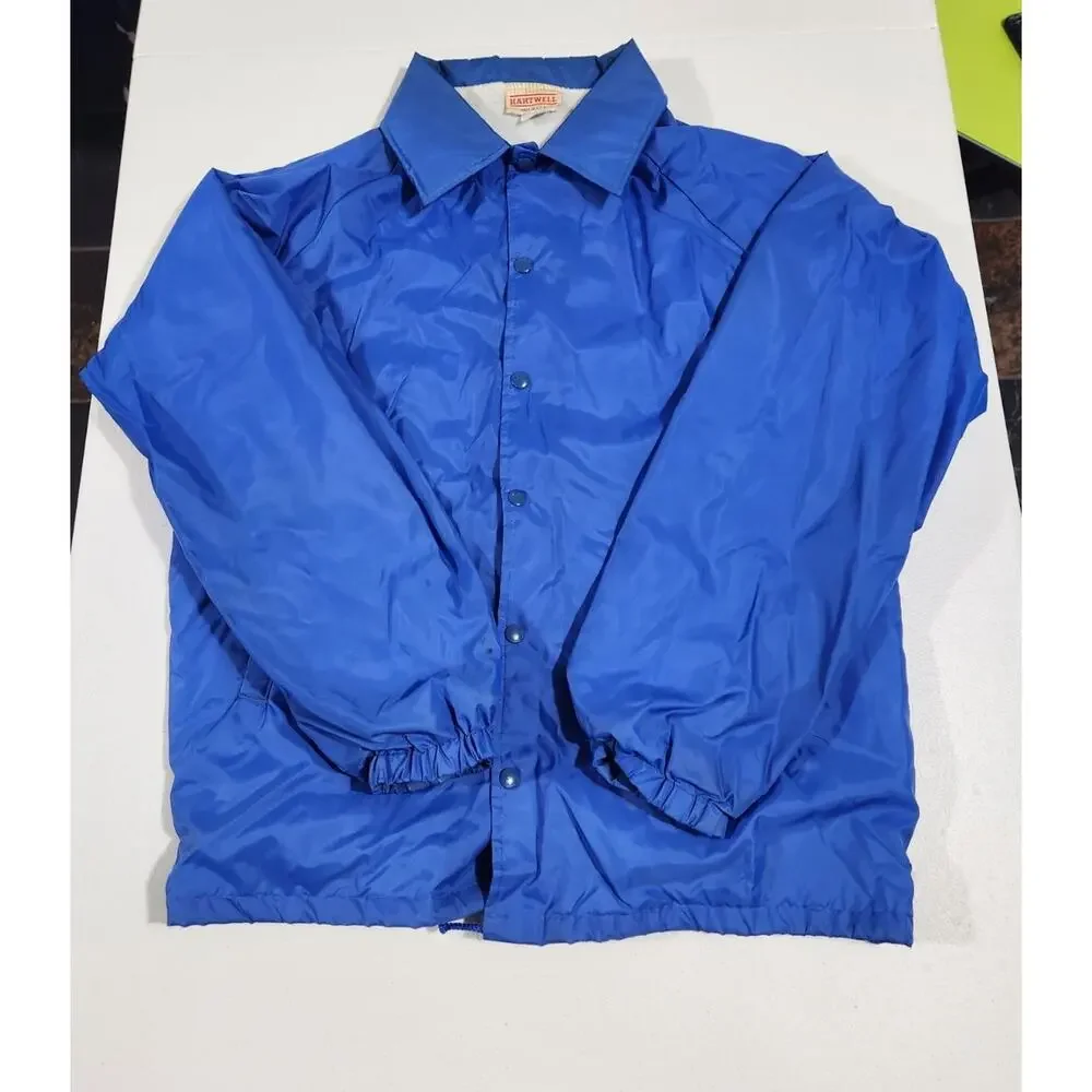 Vtg 747 plane Hartwell Bomber Jacket Mens Sz Large Snap Up MADE USA